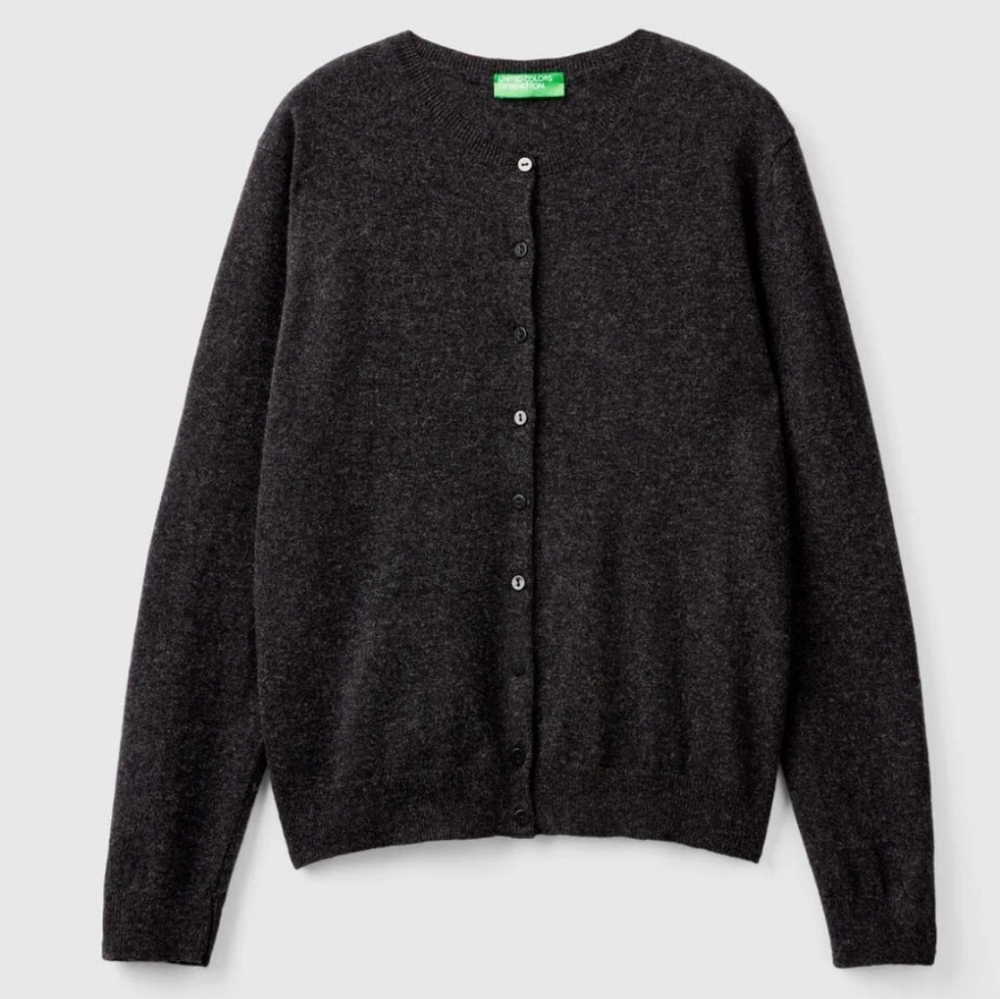 Vintage charcoal gray cardigan - Picture 3 of 7